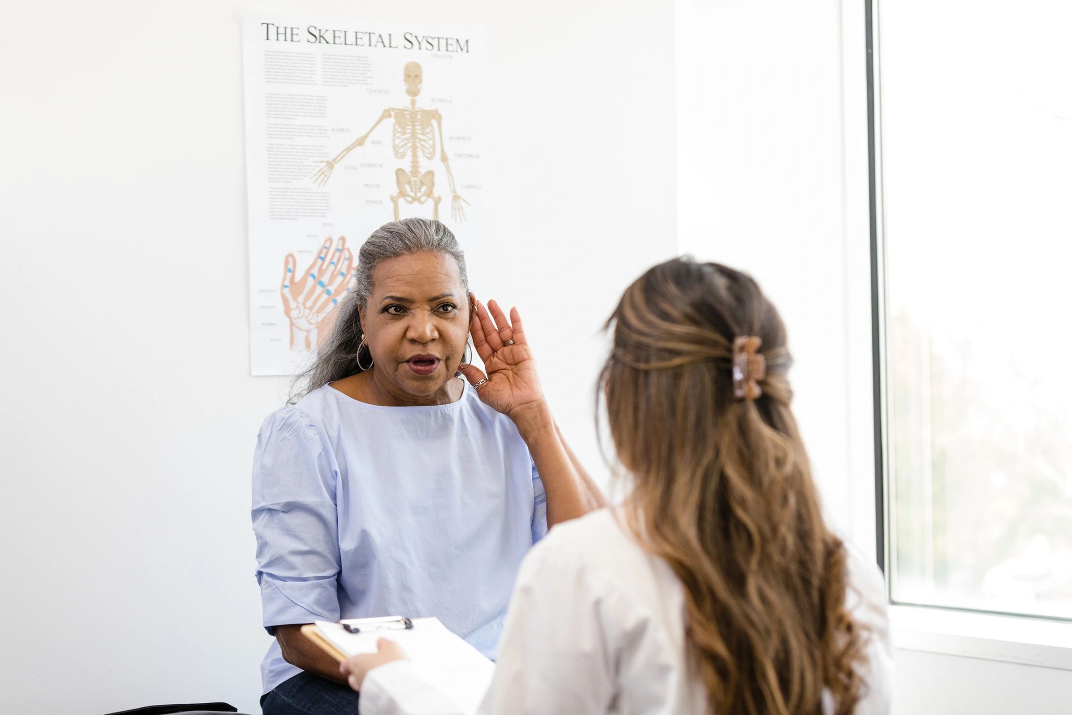 Healthcare professional in a supportive consultation